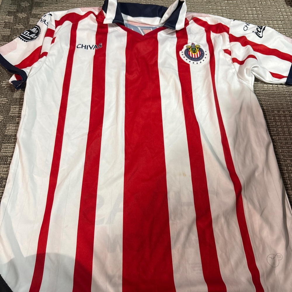 Civas Red and White Striped Men's Jersey